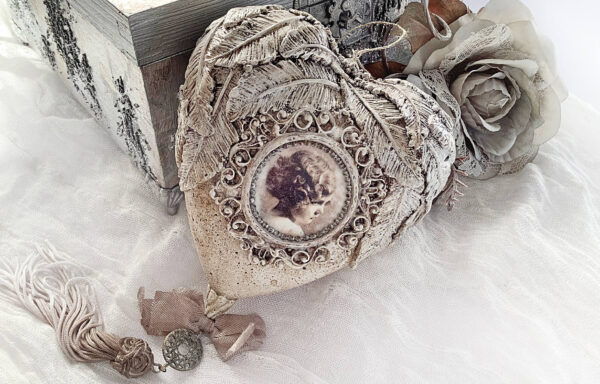 Bombka, zawieszka vintage serce