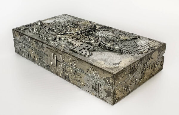 Pudełko na pieniądze stare srebro