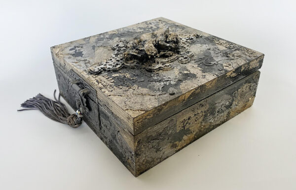 Set 9 pudełek w starym srebrze