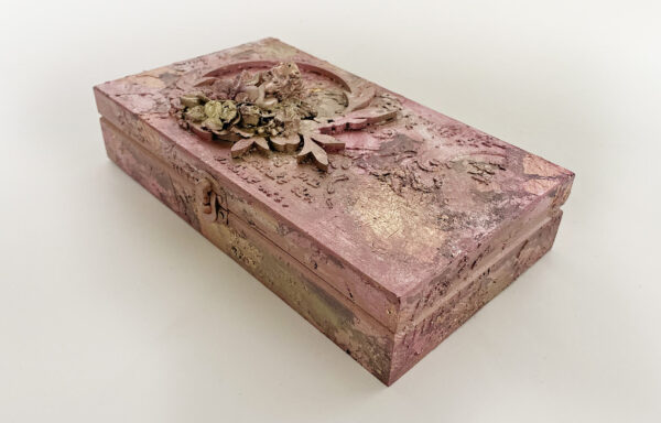 Pudełko na pieniądze różowe złoto na ślub 02