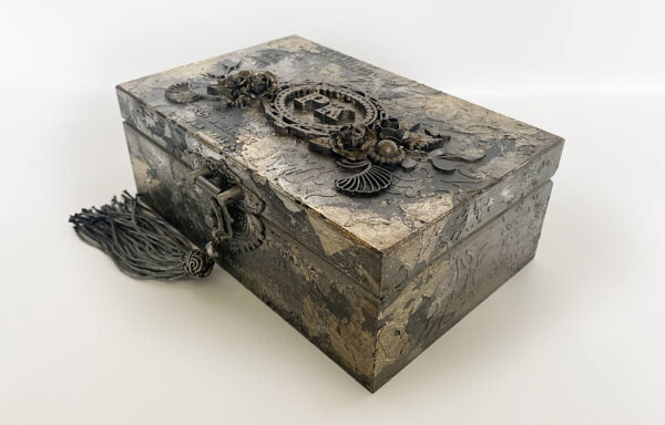 Pudełko na zdjęcia stare srebro